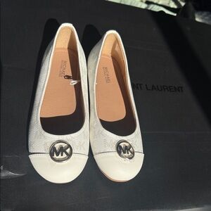 Michael Kors Cream and silver Loafers